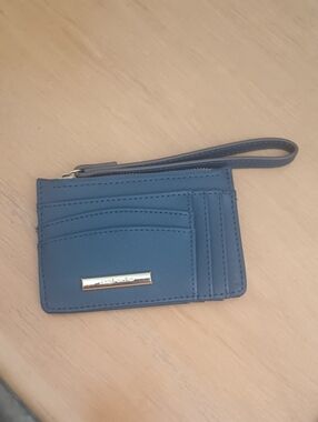 Anne Klein Navy Cardholder Wristlet with Gold Hardware